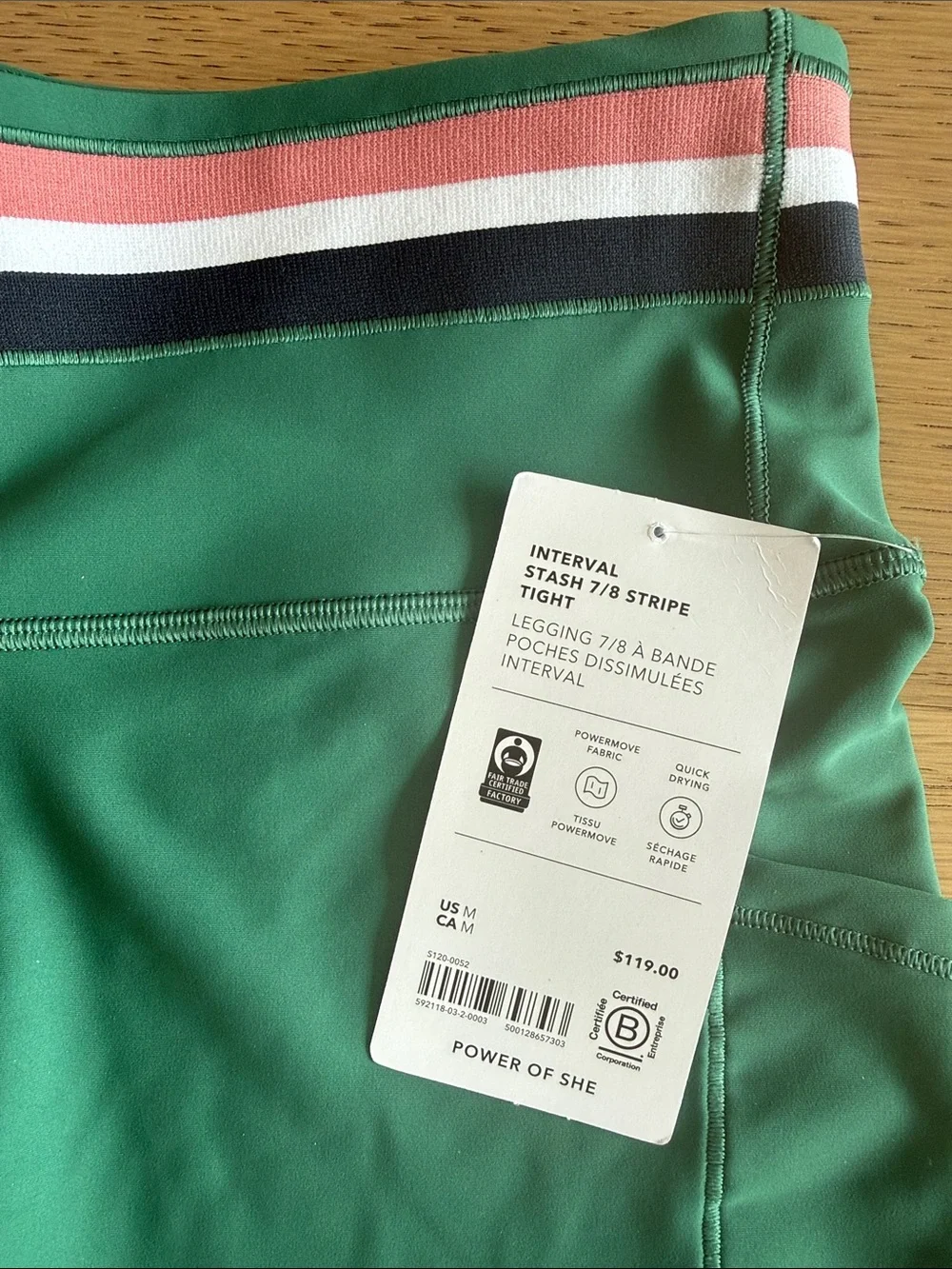 Athleta Green Set- Leggings with Matching Sports Bra - Picture 7 of 12